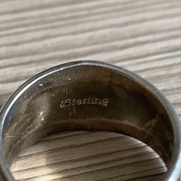 Antique sterling ring with turquoise - Picture 9 of 11